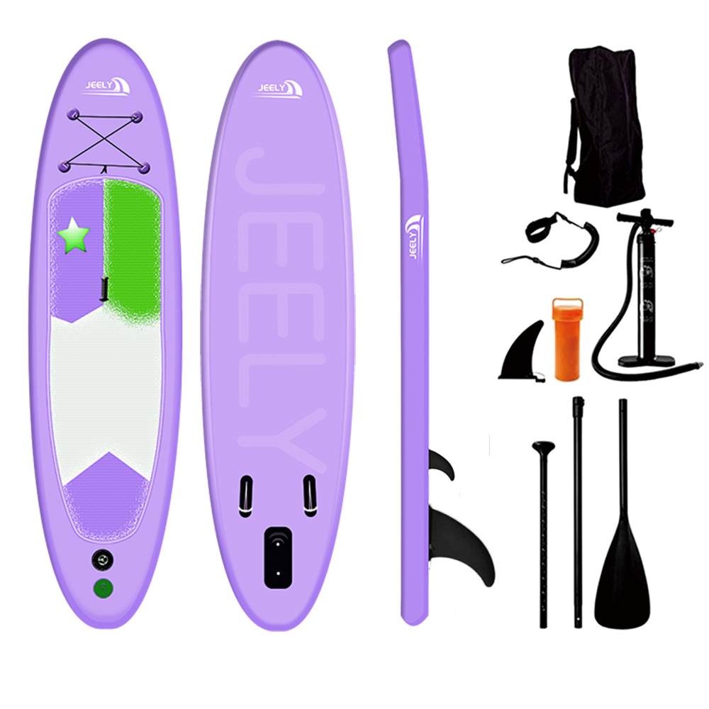 Tabla de paddle inflable antideslizante de color simple Yoga Sup
